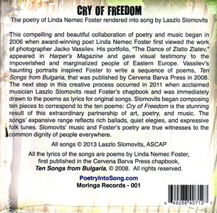 Cry of Freedom CD Back